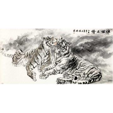 何业琦国画动物伴侣之情字画之家