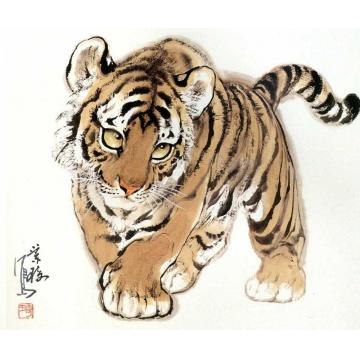 何业琦国画动物虎子字画之家