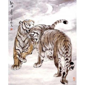何业琦国画动物新月字画之家