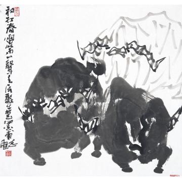 王志坚国画动物初打春雷第一声字画之家
