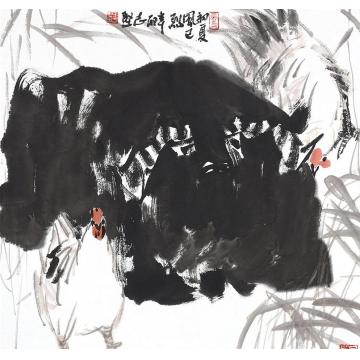 王志坚国画动物初夏风已烈字画之家