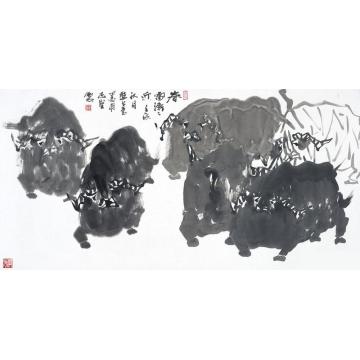 王志坚国画动物春雷渐渐近字画之家