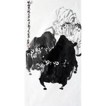 王志坚国画动物风雨兼程字画之家