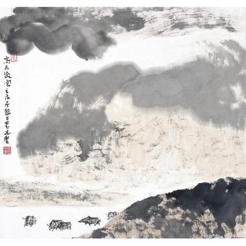 王志坚国画山水高天流云字画之家