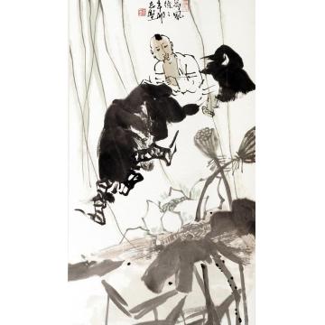 王志坚国画动物荷风徐徐字画之家