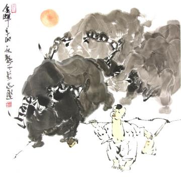 王志坚国画动物金晖字画之家