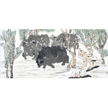 王志坚国画动物绿林放歌字画之家