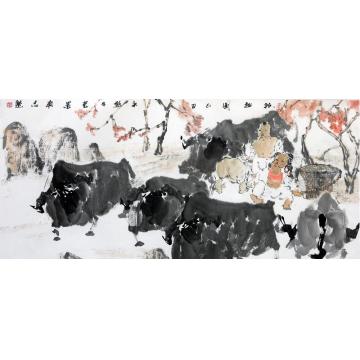 王志坚国画动物牧趣图字画之家