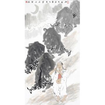 王志坚国画动物山月字画之家