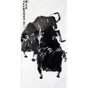 王志坚国画动物双牛图字画之家