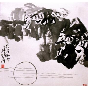 王志坚国画动物水月知音字画之家