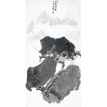 王志坚国画动物天高云淡字画之家