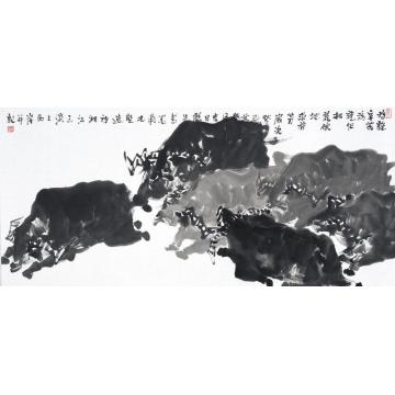 王志坚国画动物为谁辛苦为谁忙字画之家