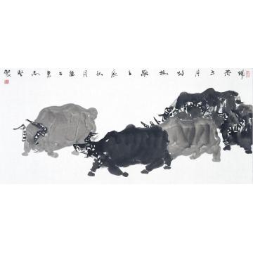 王志坚国画动物阳春三月好放歌字画之家