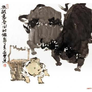 王志坚国画动物欲拭画春字画之家