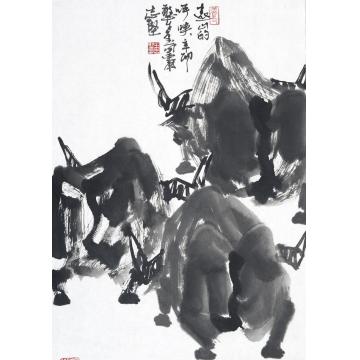 王志坚国画动物远山的呼唤字画之家