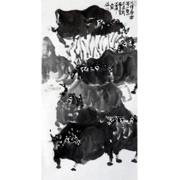 王志坚国画动物只待春雷等一声字画之家
