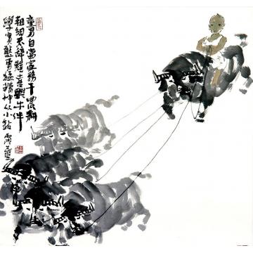王志坚国画动物2006年东莞画展画牛图（6）字画之家
