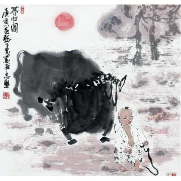 王志坚国画动物暮归图字画之家