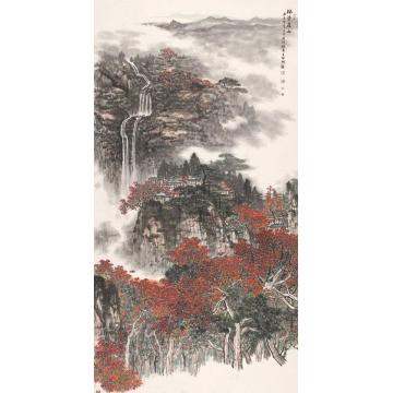 彭利铭国画山水枫染庐山字画之家
