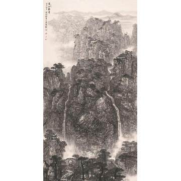 彭利铭国画山水黄山听涛字画之家
