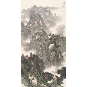 彭利铭国画山水嵩岳飞瀑字画之家