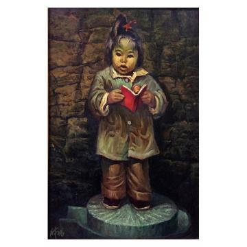 付子龙国画人物童年字画之家