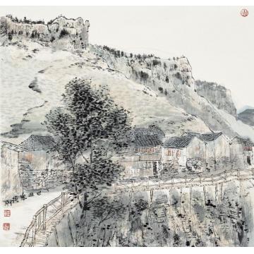 韩振刚油画风景悬空村之一字画之家