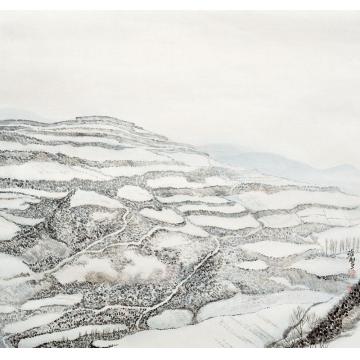 韩振刚油画风景冬学初霁字画之家