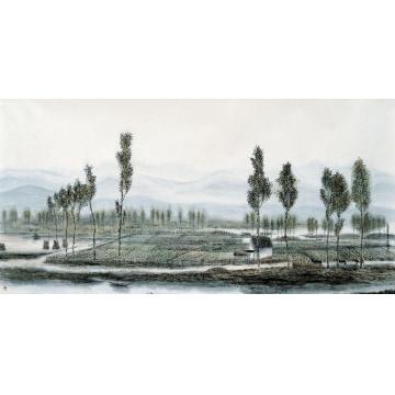 韩振刚油画风景绿色田园字画之家
