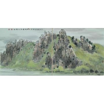 韩振刚油画风景阿尔山玫瑰峰写生字画之家