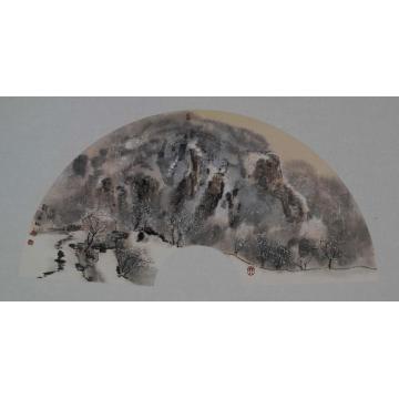 韩振刚油画风景扇面1字画之家