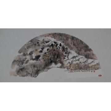 韩振刚油画风景扇面3字画之家
