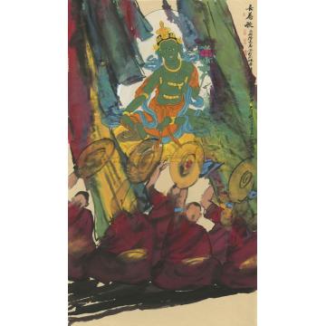 寇月朋国画人物长寿歌002字画之家