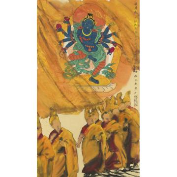 寇月朋国画人物长寿歌003字画之家