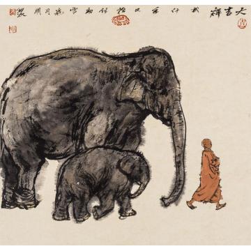 寇月朋国画动物大吉祥1字画之家