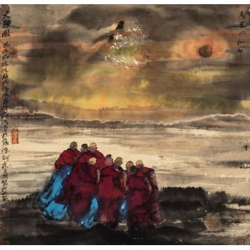 寇月朋国画人物大愿图字画之家