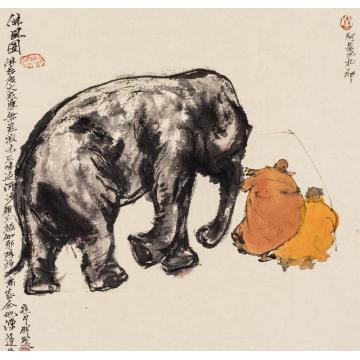 寇月朋国画动物佛风图字画之家