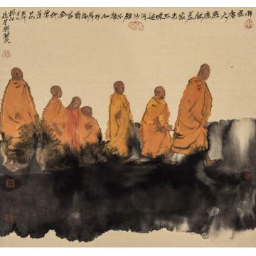 寇月朋国画人物佛风1字画之家
