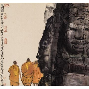 寇月朋国画人物佛国图字画之家
