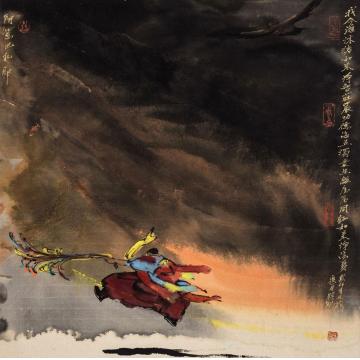 寇月朋国画人物佛舞字画之家