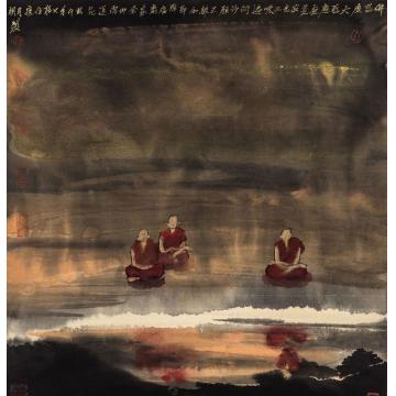寇月朋国画人物灵化7字画之家