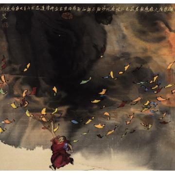 寇月朋国画人物长寿课字画之家