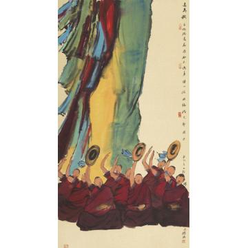 寇月朋国画人物长寿歌001字画之家