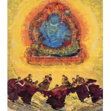 寇月朋国画人物长寿歌4字画之家