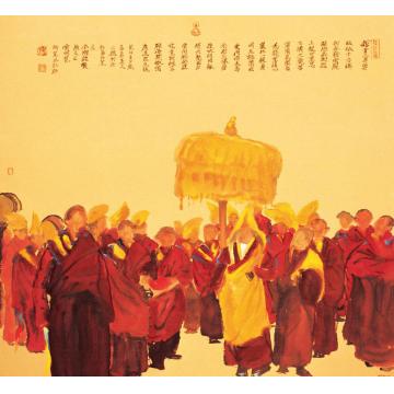 寇月朋国画人物顶礼字画之家