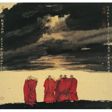 寇月朋国画人物显灵001字画之家