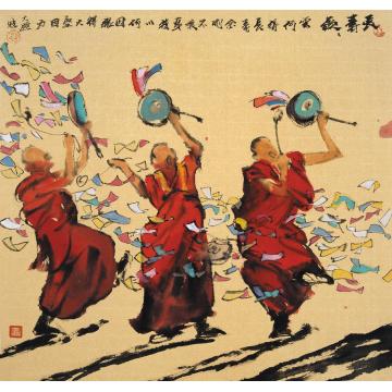 寇月朋国画人物长寿歌001字画之家