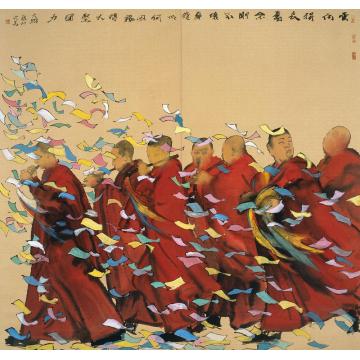 寇月朋国画人物长寿歌004字画之家