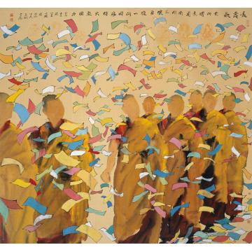寇月朋国画人物长寿歌006字画之家